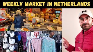 Weekly street market in Netherlands | Street Food | Affordable shopping in Netherlands | Europe vlog