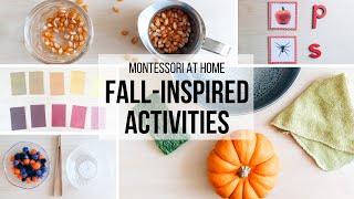 MONTESSORI AT HOME: Montessori Fall Activities