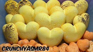 Yellow Gym Chalk Heart Crush | Subscriber Appreciation WK 27 | Oddly Satisfying | ASMR