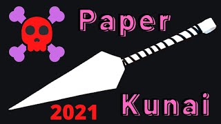 How To Make a Paper Kunai - 🐱‍👤 Easy Ninja Origami 2021