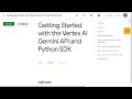 Getting Started with the Vertex AI Gemini API and Python SDK GSP1209