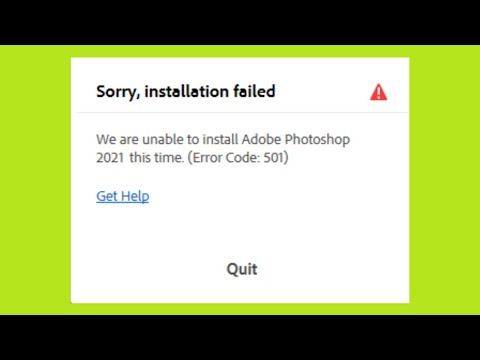 Adobe Error Code 501 Sorry Installation Failed Photoshop illustrator Premiere Pro After Effects -Fix