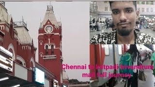 (12623) chennai central to katpadi trivandrum mail full journey #train #ride ##tamil