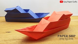 How to Make Paper Ship Step by Step | Paper Boat Craft | Origami Ship | Easy Paper Crafts