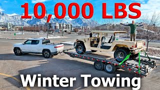 I tried towing 11,000 pounds in freezing weather... My EV Truck Lied!