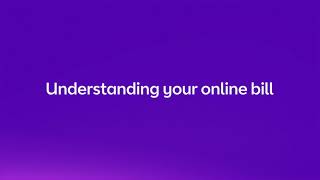 Understanding your online bill