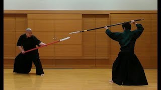 290416 槍 vs 槍（１対１）OGURA vs TAKE　槍の殺陣動画　japanese  spear BATTLE action