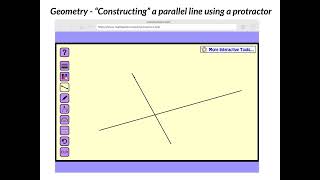Geometry Constructing a parallel line using a protractor