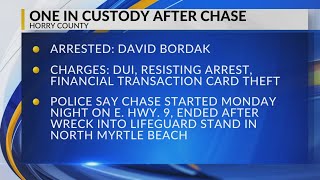 Man allegedly leads Horry County police on 135 mph chase, crashes into lifeguard stand in North Myrt