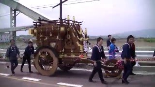 ジュニアサミットin桑名　なばなの里へ向かう　石取祭車２