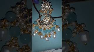 My 1st Unboxing video 18K Gold Plated Handcrafted Pearl Kundan Beaded Chand Bali Earrings