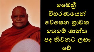 Loving Kindness Meditation - මෛත්‍රී විහරණයෙන් වෙසෙන ශ්‍රාවක තෙමේ ශාන්ත පද නිවනට ලඟා වේ