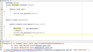 310. Restarting same Thread again in Java Programming (Hindi)