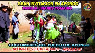 COSTUMBRE DE INVITACION EN APONGO/FAMILIA TOMAIRO ALLCCA/CASA DE GALLITO DE APONGO