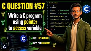 C Programming Question #57 | Access Variable Using Pointer in C