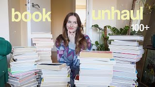 my BIGGEST book unhaul EVER (getting rid of 100+ books)