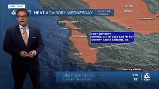 The heat advisory ends at 7 pm this evening, and cooling is expected over the next several days