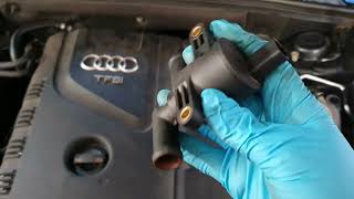 vw/audi 2.0TFSI no warm air after coolant pump change or coolant flush, seized heater valve