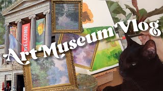 How to get INSPIRED to make ART ★ Cozy art museum visit + gouache painting vlog