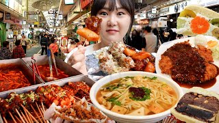 Korean Street foods of Mangwon Market😋Foods, Vibe and restaurants🍜Mukbang