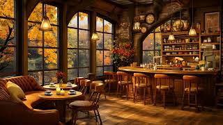Relaxing Jazz Instrumental Music 🍂 Cozy Fall Coffee Shop Ambience ~ Calm Jazz Music to Focus, Work