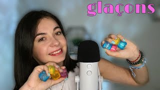 • ASMR FR • 1 MINUTE = 1 TRIGGER = 1 MOIS ! • (glaçons d’eau/ août ) 🩵