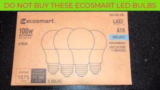 THESE Ecosmart LED Bulbs THEY ARE NOT INTERCHANGEABLE