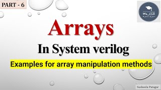 Examples for array manipulation methods in system verilog | System verilog