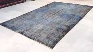 Vintage overdyed rug 7473