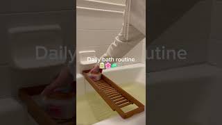 Daily bath routine!🌸🧖‍♀️🫧#asmr #fyp #cozy #self care #bath products