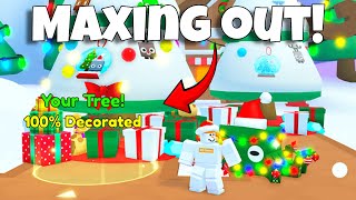 Maxing Out My Christmas Tree LIVE NOW! | Pet Simulator 99