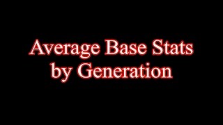 Average Pokémon Base Stats by Generation