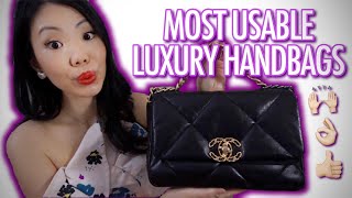 MY MOST USABLE LUXURY HANDBAGS *Top 6 Practical Bags From LEAST to MOST Expensive* FashionablyAMY