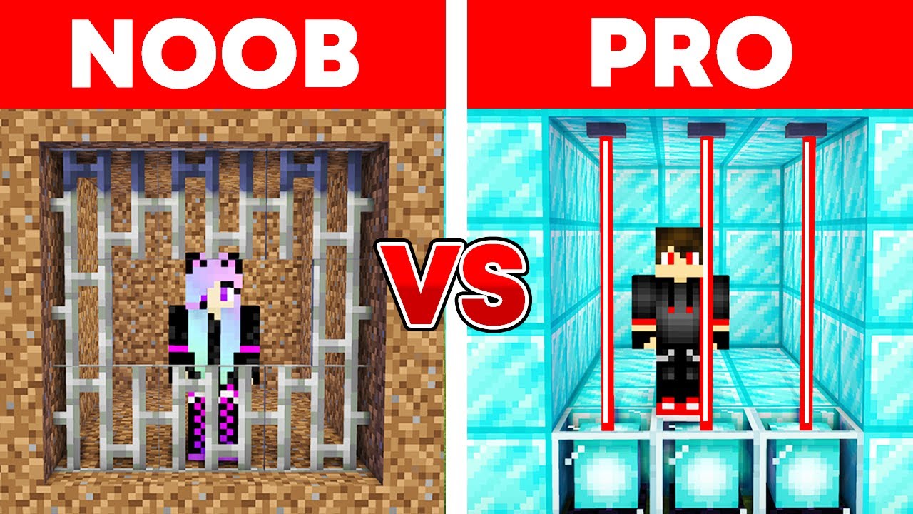 Minecraft NOOB Vs PRO: SAFEST SECURITY PRISON BUILD CHALLENGE - YouTube