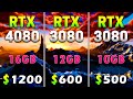 RTX 4080 16GB vs RTX 3080 12GB vs RTX 3080 10GB | PC Gameplay Tested