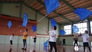 【Guard Team Bump】flag toss slow motion #カラーガード #colorguard #浜松