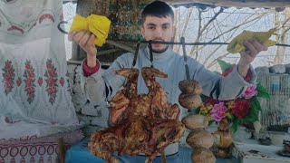 Kəntdə kənd xoruzun təndirdə bişırdim 🐓🔥I prepared an ancient Azerbaijani dish🤤🤌👍