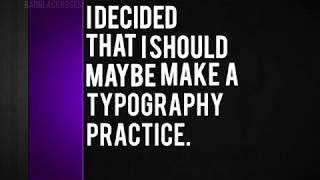 typography PRACTICE