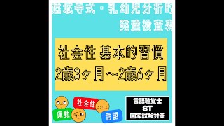 【遠城寺式・乳幼児分析的発達検査表をやってみた106】社会性　基本的習慣　こぼさないでひとりで食べる　言語聴覚士　ST　国家試験対策