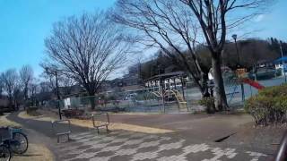 【車載映像】多摩湖周辺のサイクリング映像 野山北公園自転車道（武蔵野の路→中原）編 2017/03/18