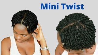 Juicy Mini Twists On Short Natural Hair