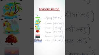 Seasons name with pictures| spring| summer | monsoon| Autumn| pre winter| winter #ytshorts