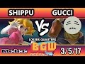 BGW15 SSBM - Gucci (Captain Falcon) Vs. Shippu (Peach) Smash Melee LQ