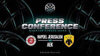 Hapoel Jerusalem v AEK - Press Conference | Basketball Champions League 2022/23