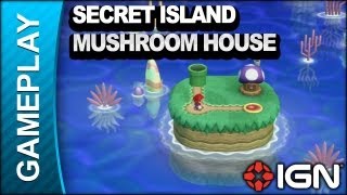New Super Mario Bros. U Secret Island Mushroom House - Gameplay