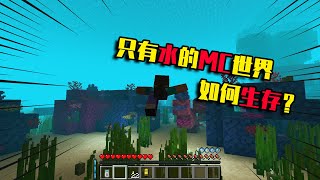 【我的世界-Minecraft】MC被海水淹没了！开局一瓶氧气你该如何生存？