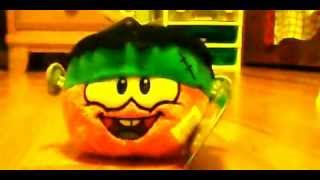 unboxing orange puffle with hat (My first YouTube video)