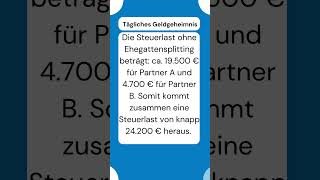 Wie funktioniert das Ehegattensplitting? 💍📉