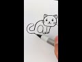 how to draw a simple cat 🐈 🐱 simpleart shorts drawing draw art paint