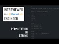 Python interview with a Walmart engineer: Permutation in string
